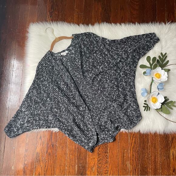 Black Heather Sweater Cardigan Drapey Size Xs/S - Picture 4 of 6